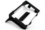 Black camera lens mount adapter with a rectangular opening and textured grip surface.