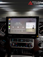 Sony car stereo display showing the song 'Little Talks' by Of Monsters and Men with playback controls.