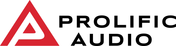 PA logo in red against a black background, with a stylized triangular mark and bold lettering shape for brand recognition.